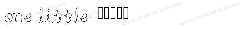 one little字体转换